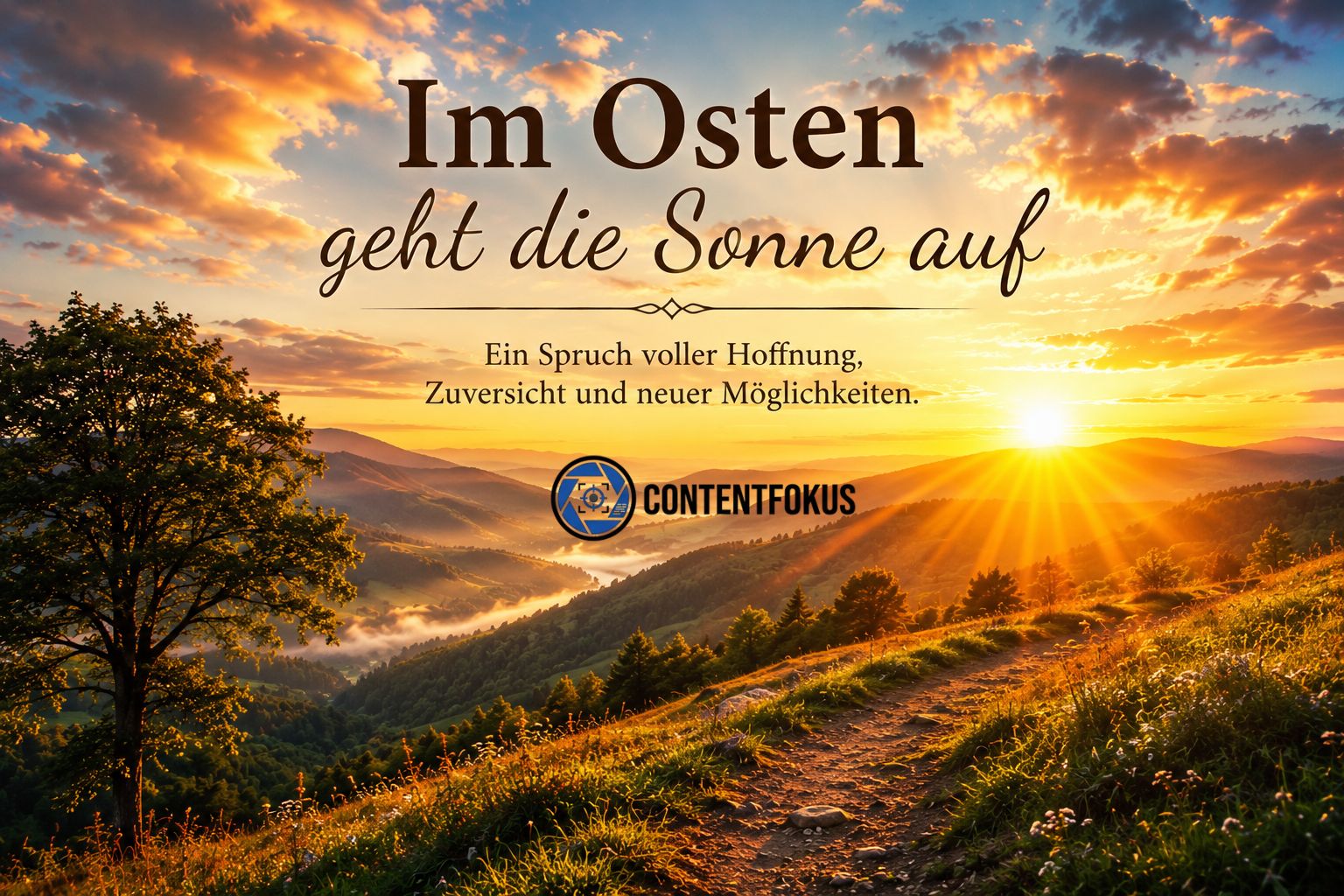 im osten geht die sonne auf spruch